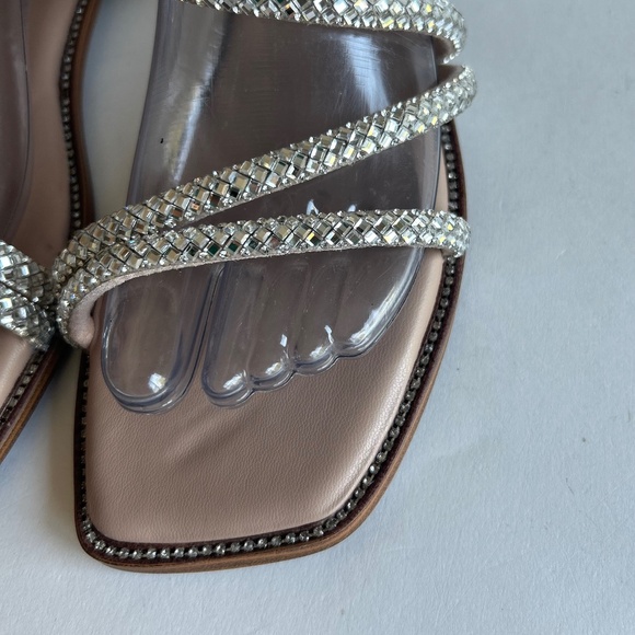 Steve Madden Textile Glass Upper  Sandals Flip Flops size 10 - Picture 8 of 15